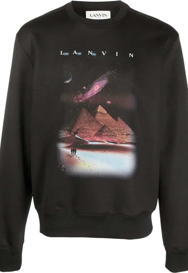 Lanvin Sci-Fi sweatshirt med tryck - Svart