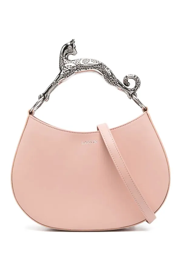 Lanvin sculpted-handle tote bag - Rosa