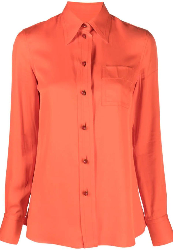 Lanvin skjorta med bröstficka - Orange