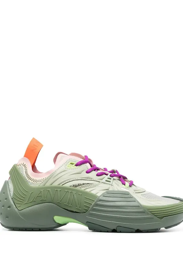 Lanvin sneakers med paneler - Grön