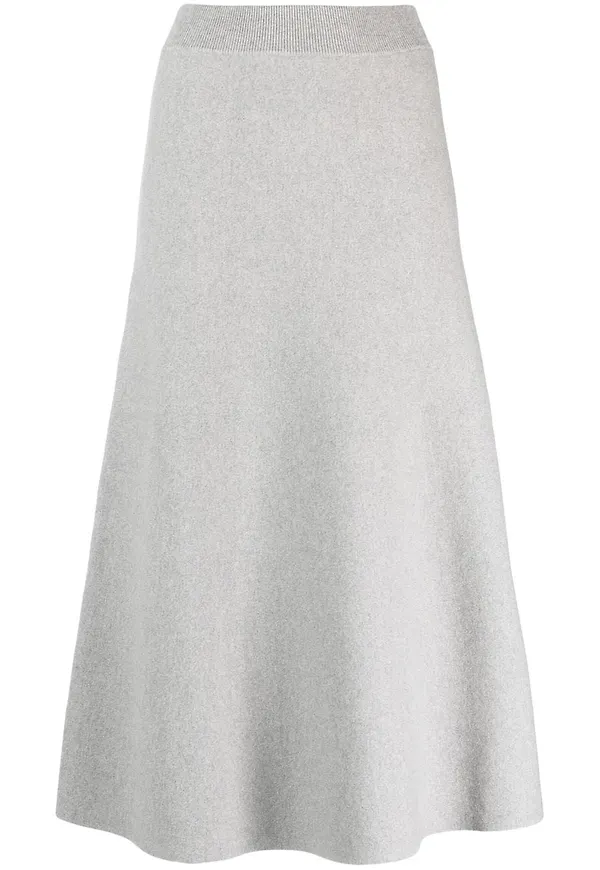 Lanvin stickad A-linjekjol - Grå