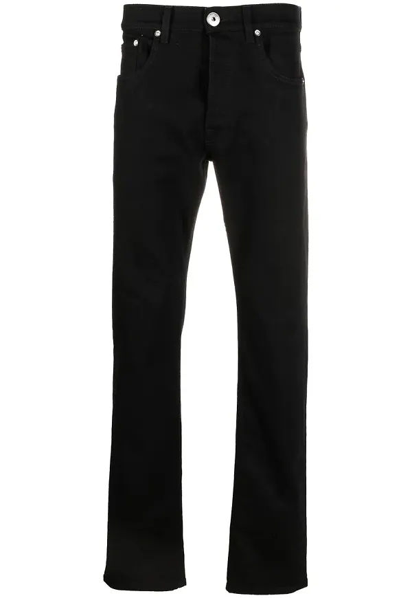 Lanvin straight-jeans med logotypmärke - Svart