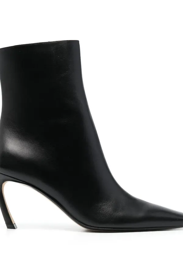 Lanvin Swing 75 läderstövlar - Svart