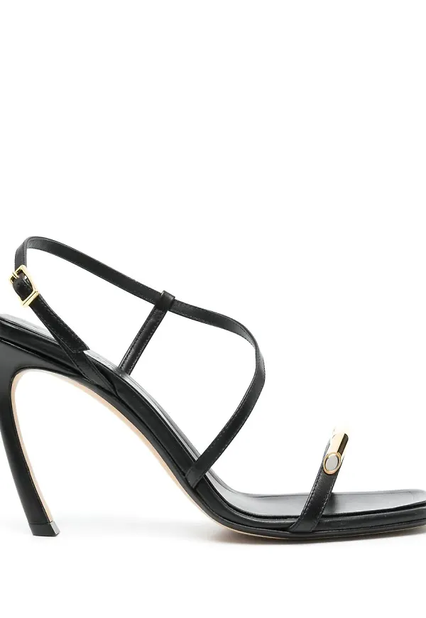 Lanvin Swing 95 lädersandaler - Svart