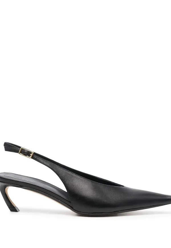 Lanvin Swing slingback-pumps - Svart