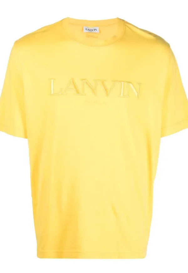 Lanvin t-shirt med broderad logotyp - Gul
