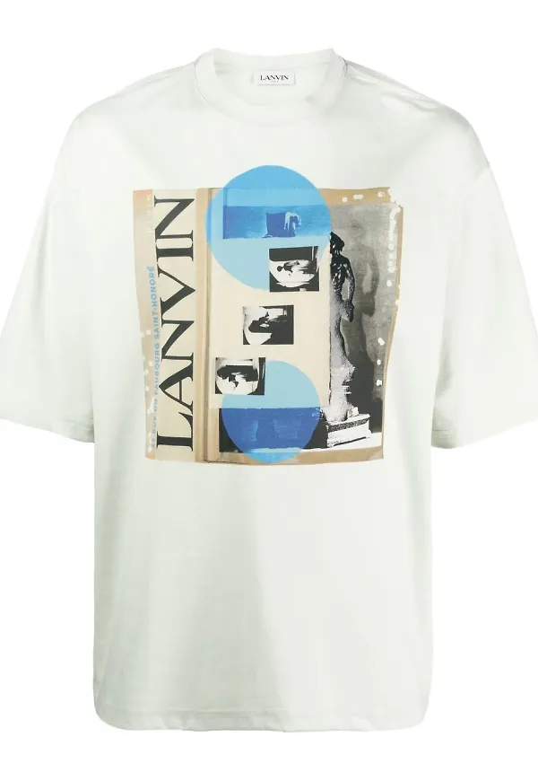 Lanvin t-shirt med grafiskt tryck - Grön