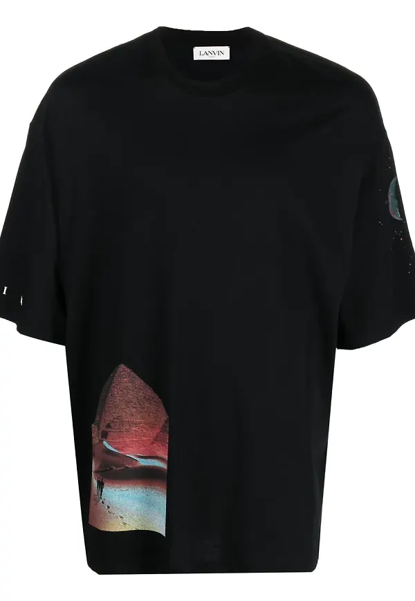 Lanvin t-shirt med grafiskt tryck - Svart