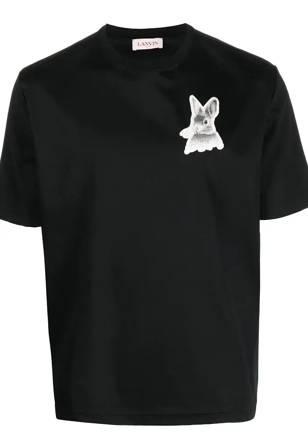 Lanvin t-shirt med kaninmärke - Svart
