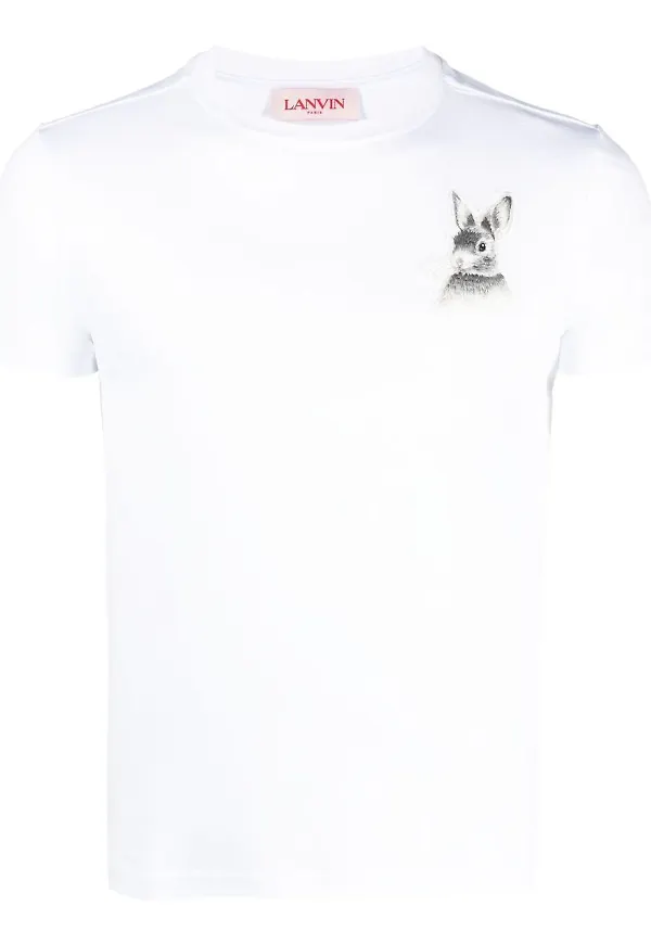 Lanvin t-shirt med kanintryck - Vit