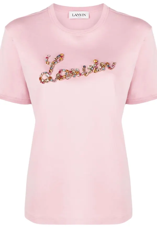 Lanvin t-shirt med strass - Rosa