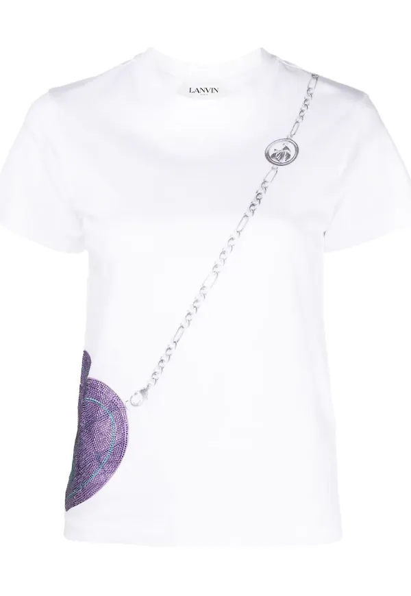Lanvin t-shirt med väsktryck - Vit