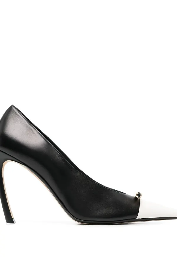 Lanvin tvåfärgade stilettpumps - Svart