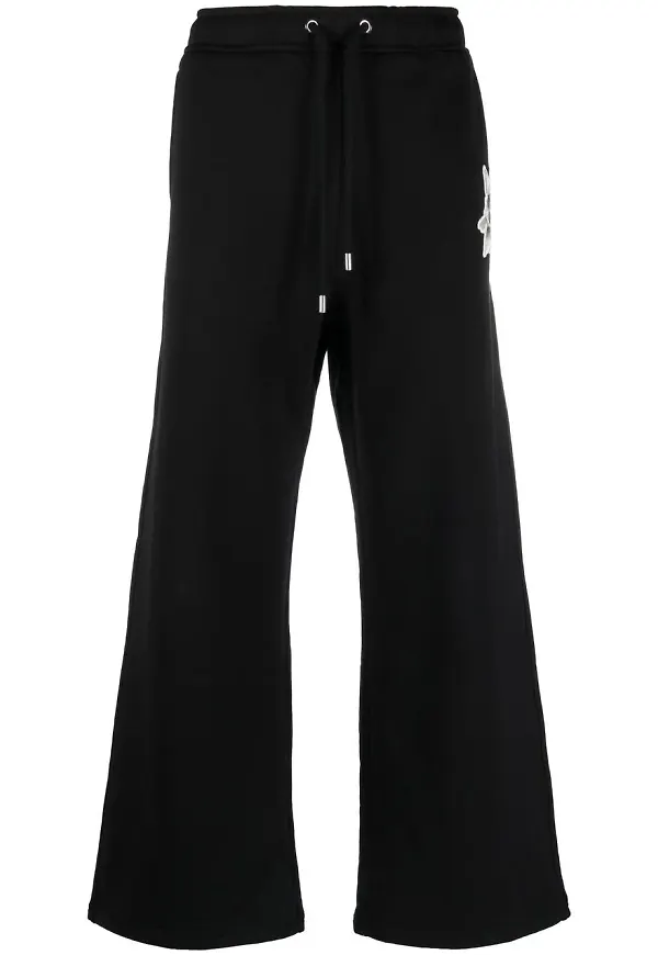 Lanvin vida sweatpants med broderad kanin - Svart