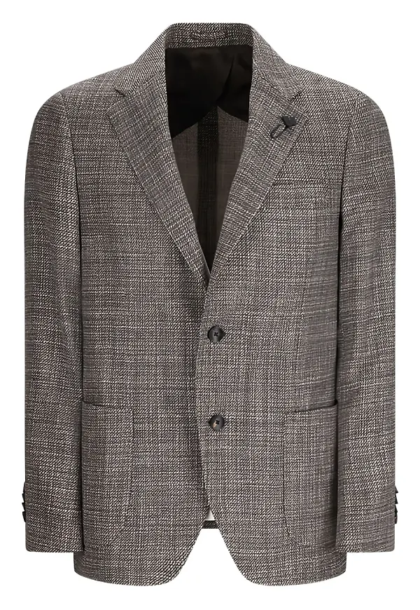Lardini blazer med utanpåliggande ficka - Brun