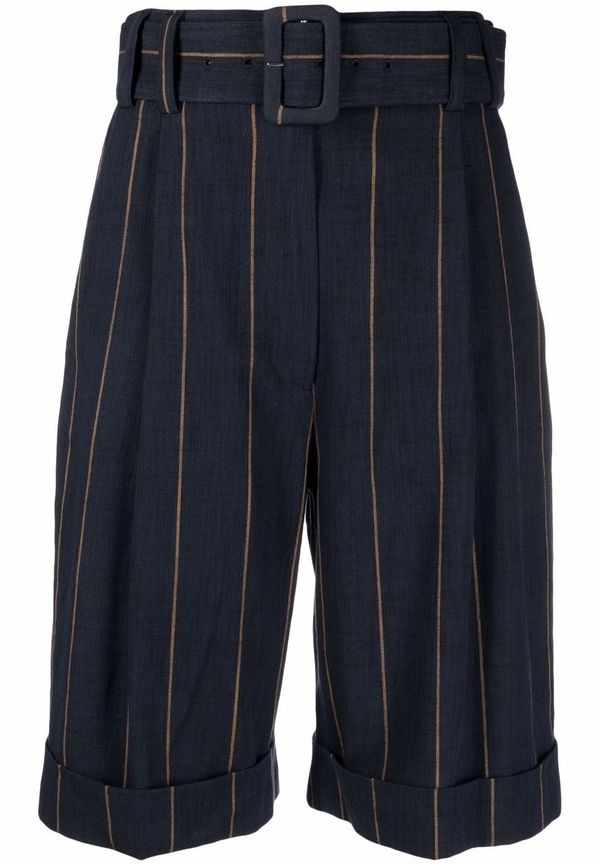 Lardini kritstrecksrandiga skräddade bermudashorts - Blå