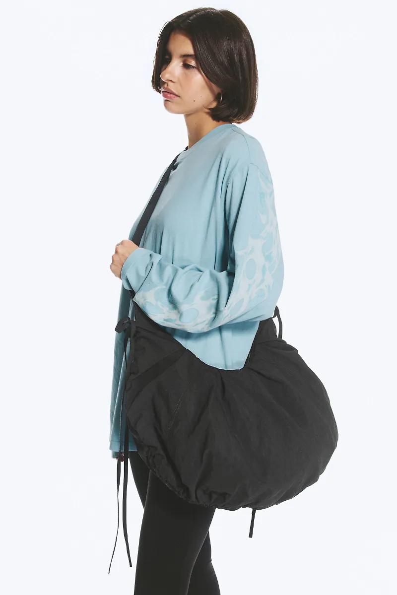 Large curved crossbody bag