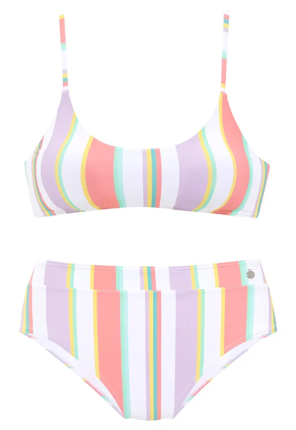LASCANA Bikini ljusgrön / pastelllila / ljuslila / korall