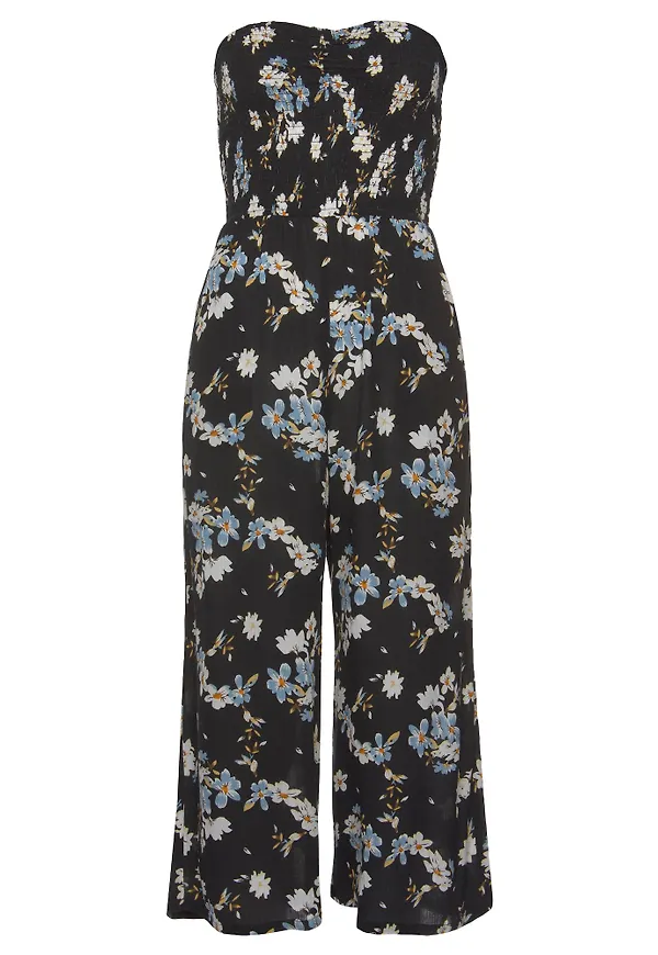 LASCANA Jumpsuit ljusblå / orange / svart