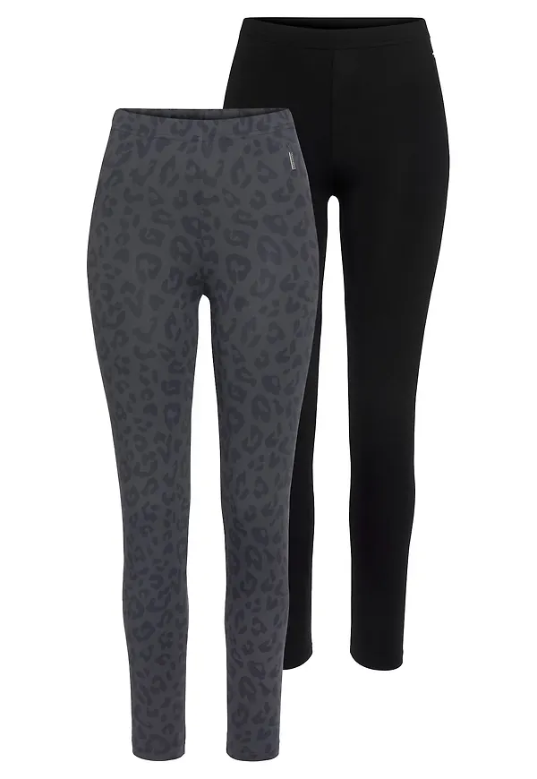 LASCANA Leggings grå / mörkgrå / svart