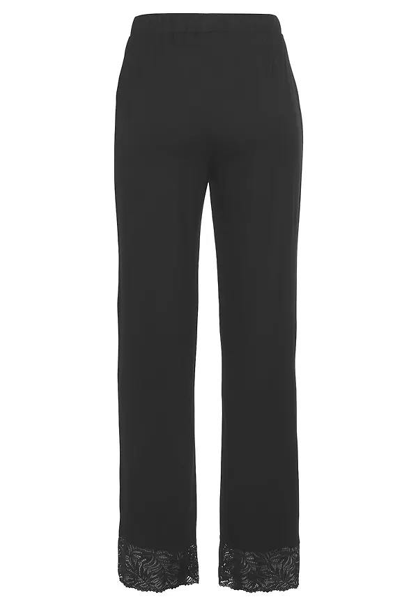 LASCANA Pyjamasbyxa svart