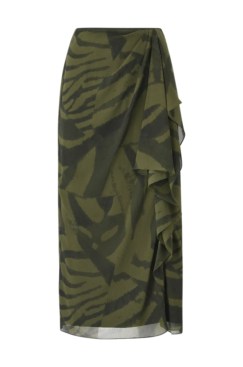 Lauren Ralph Lauren - Kjol Crinkle GGT Skirt - Grön