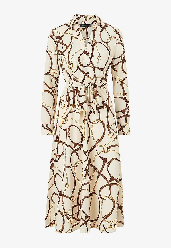 Lauren Ralph Lauren - Klänning Poly Cdc 79-Dress - Beige