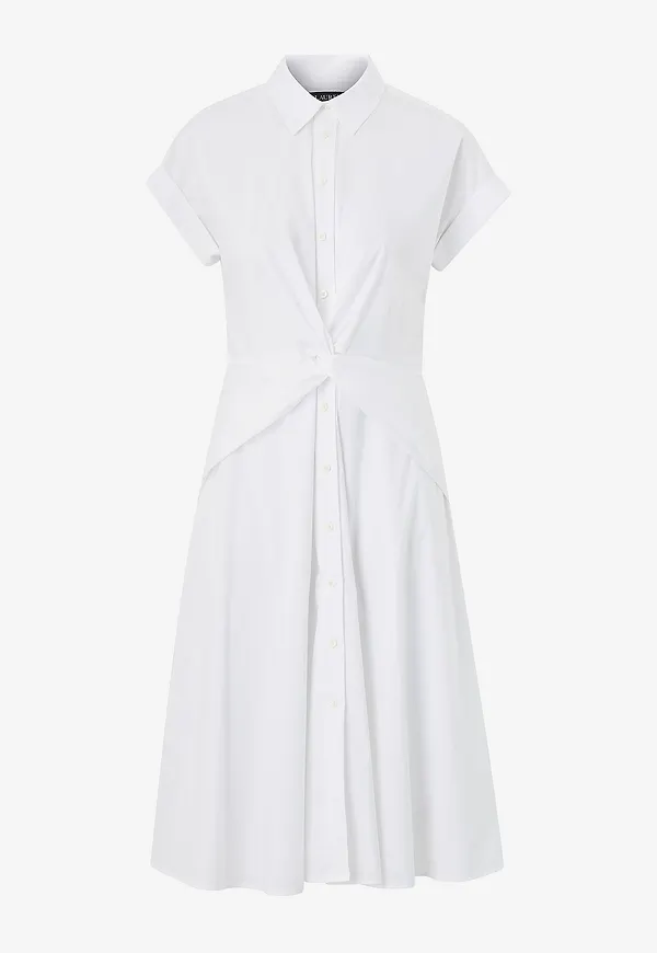 Lauren Ralph Lauren - Skjortklänning Silky Str Dress - Vit – Ellos