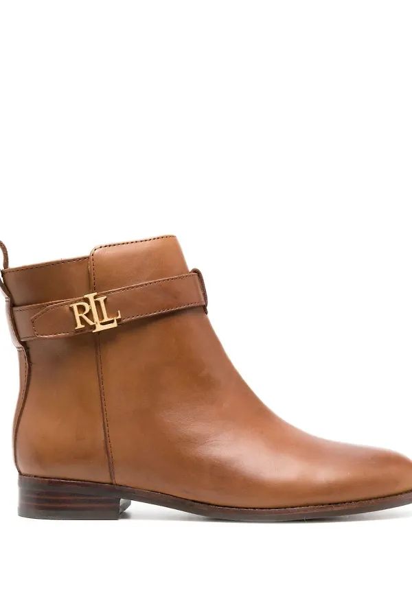 Lauren Ralph Lauren Briele läderstövletter - Brun
