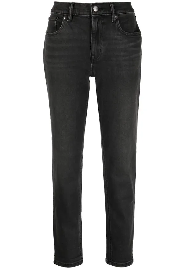 Lauren Ralph Lauren croppade tapered-jeans - Svart