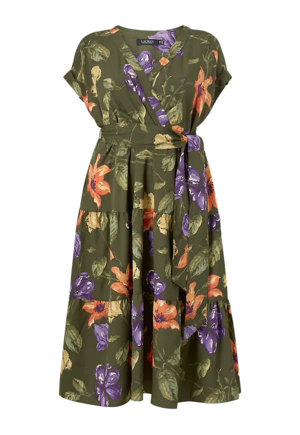 Lauren Ralph Lauren Curve - Klänning Poly Cdc Dress - Grön