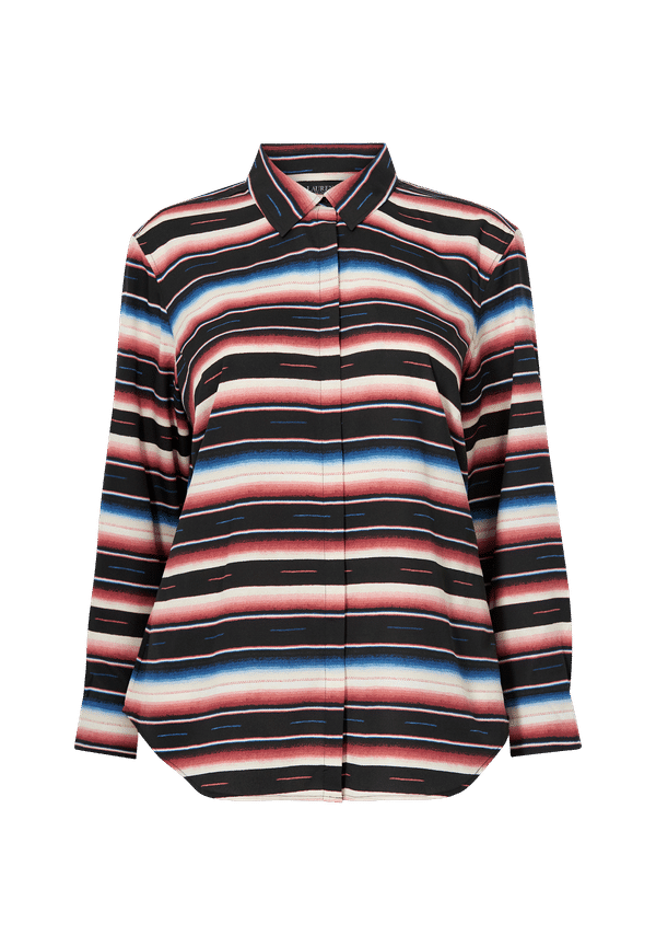 Lauren Ralph Lauren Curve - Skjorta Kristy Long Sleeve Shirt - Svart
