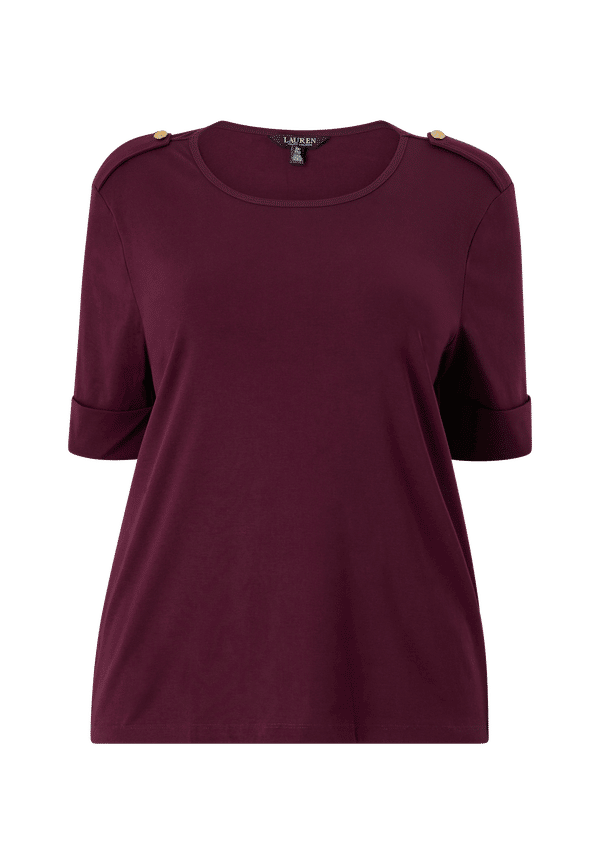 Lauren Ralph Lauren Curve - Topp Erick Elbow Sleeve Knit - Röd
