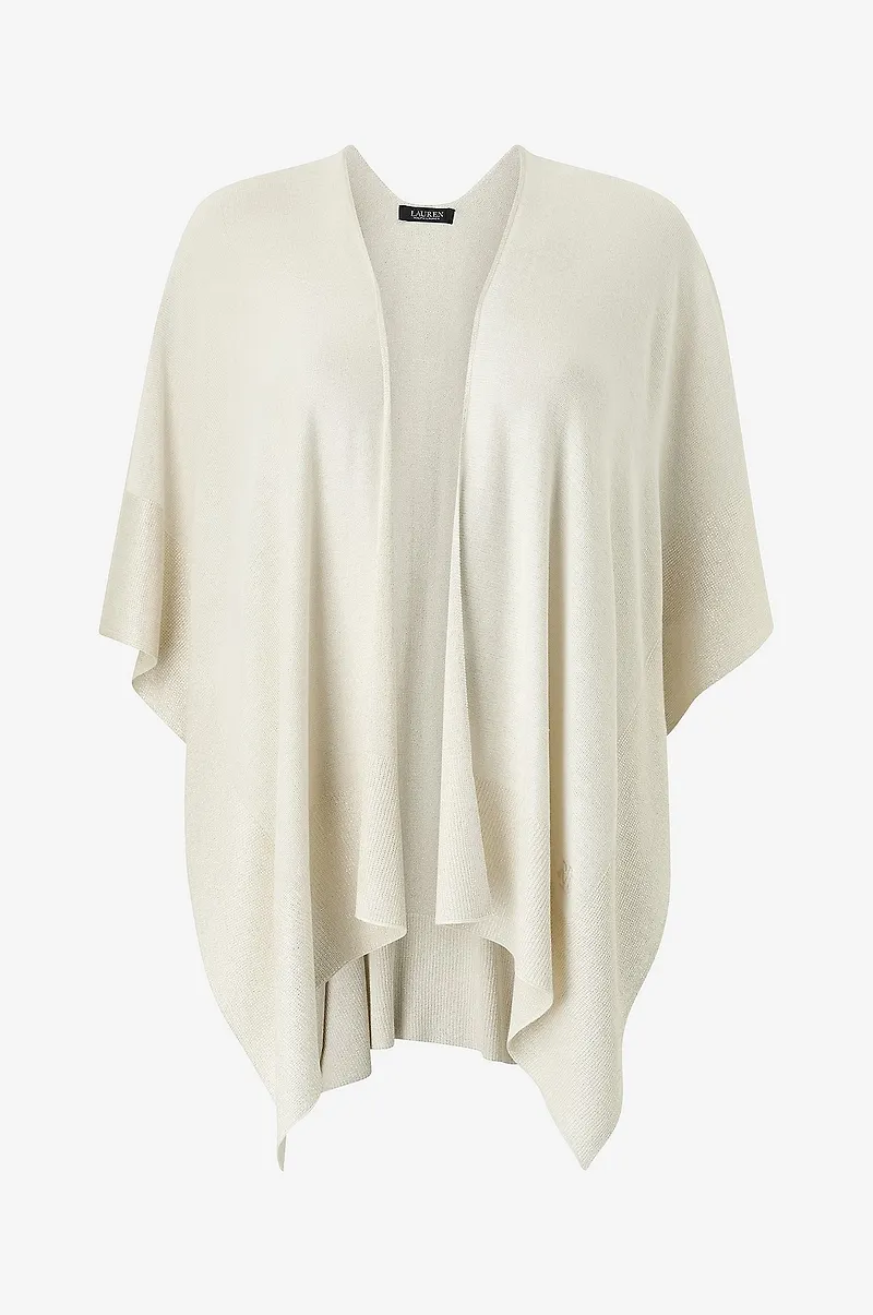 Lauren Ralph Lauren Curve - Poncho Viscose-shn Bdr Tsu Wgt Runa - Beige