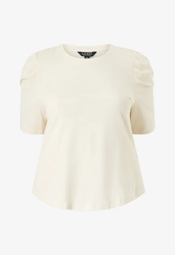 Lauren Ralph Lauren Curve - Topp Fresh Ctn Slub Jrsy-knt - Vit