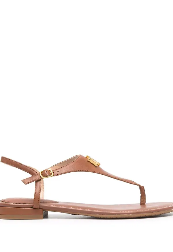 Lauren Ralph Lauren Ellington lädersandaler - Brun