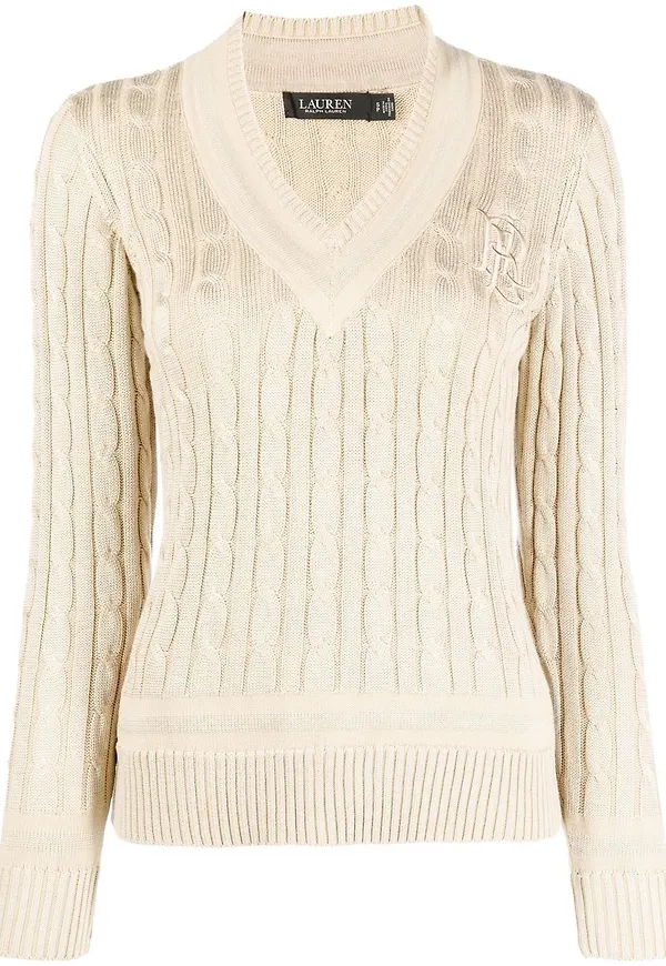 Lauren Ralph Lauren kabelstickad tröja - Brun
