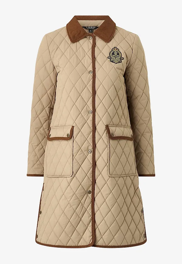 Lauren Ralph Lauren - Kappa Cotton Hand Rcycl-crested 3/4 Quilt - Beige
