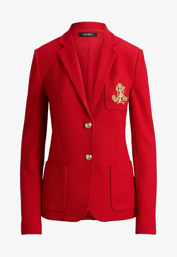 Lauren Ralph Lauren - Kavaj Str Sportswear Piqu-Knt-Blazer/Sport Coa - Röd