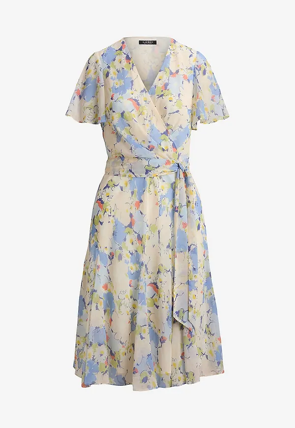 Lauren Ralph Lauren - Klänning Poly Crinkle - Blå