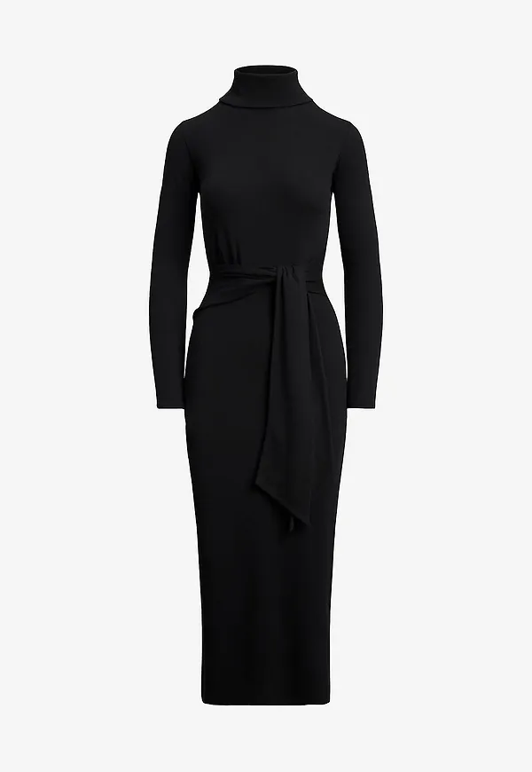 Lauren Ralph Lauren - Midiklänning Str Matte Jersey-R-Knt-Dresses - Svart