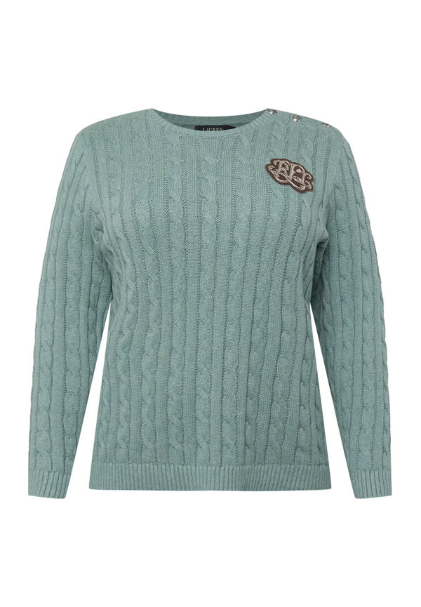 Lauren Ralph Lauren Plus Tröja 'MONTIVA' karamell / jade / silver