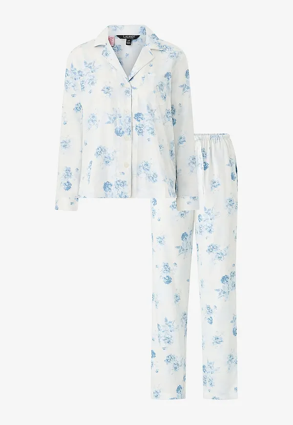 Lauren Ralph Lauren - Pyjamasset LRL L/s notch collar long pant pj set - Blå