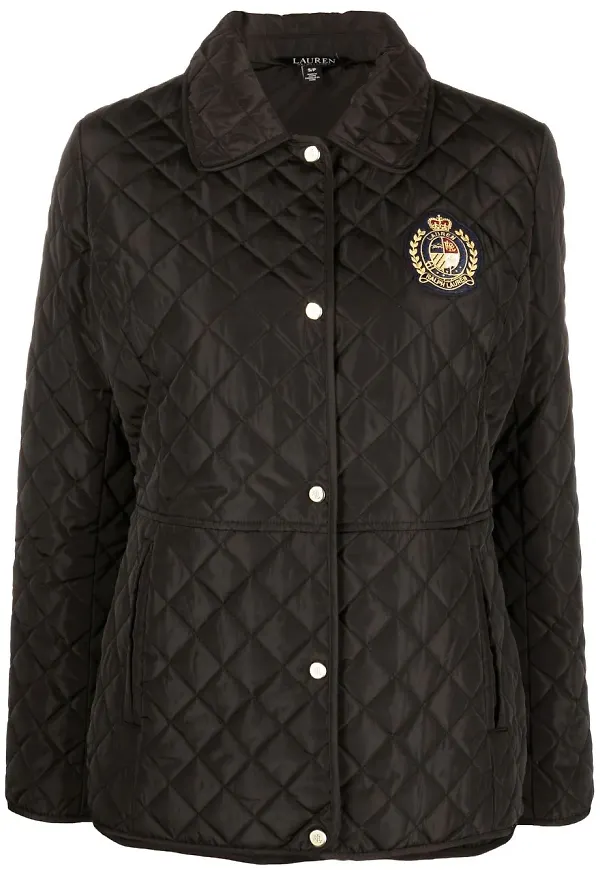 Lauren Ralph Lauren quiltad jacka med vida ben - Svart