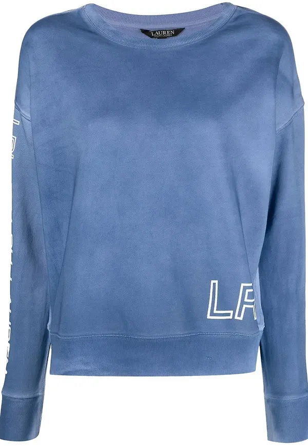 Lauren Ralph Lauren sweatshirt med logotypmönster - Blå