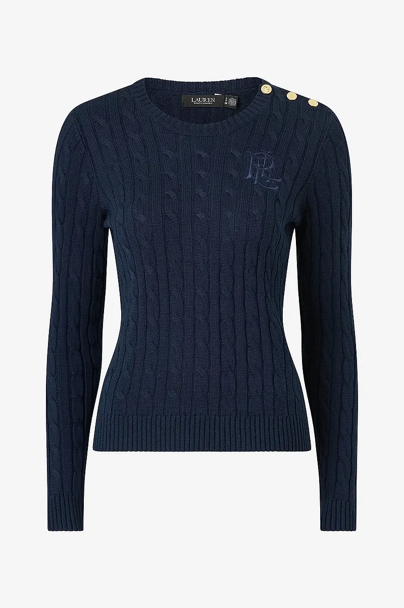 Lauren Ralph Lauren - Tröja Br Rayon Pltd Ctn-Sweater-Pullover - Blå