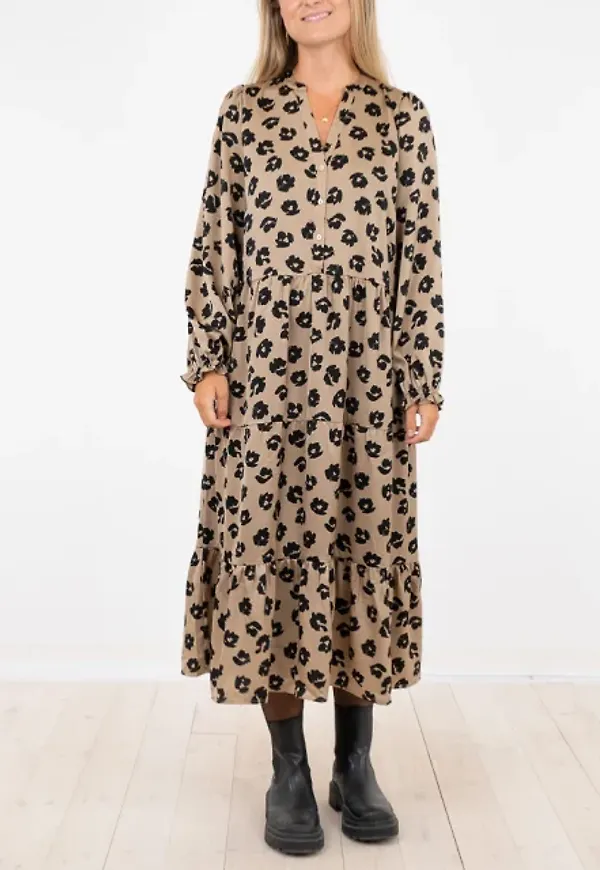 Layli Distressed Dot Dress
