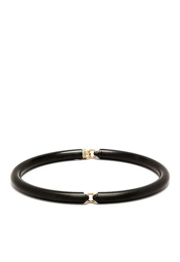 Le Gramme armband med ringdetalj - Svart