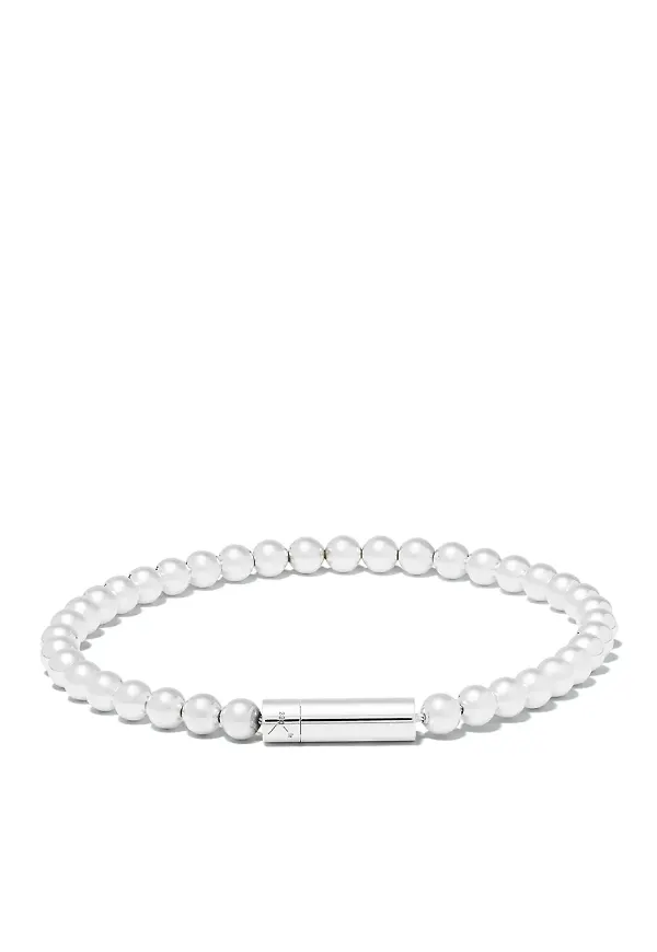 Le Gramme Le 25 pärlat armband - Silverfärgad