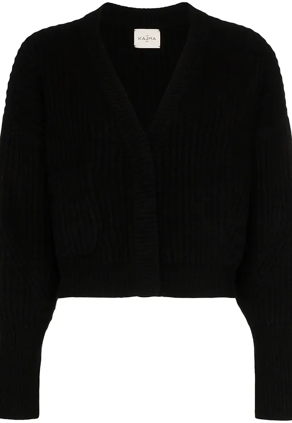 Le Kasha beskuren cardigan - Svart